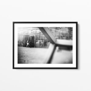 Tour Ariane et La Defonce œuvre de Francois Morellet Paris Serie a moitie flou framed print photo Sebastien Desnoulez Photographe auteur